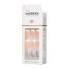 imageKISS imPRESS PressOn Manicure Nail Kit PureFit Technology Short PressOn Nails Time Slip Includes Prep Pad Mini Nail File Cuticle Stick and 30 Fake NailsPink and Silver