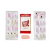 imageKISS imPRESS PressOn Manicure Premium Collection Fake Nails  Sweet Life Purple Jelly Squiggle Short ampamp Square Easy To Apply Super Hold Chip Proof Smudge Proof No Dry Time Durable  30 Count