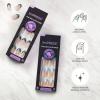 imageKISS imPRESS PressOn Manicure Premium Collection Fake Nails  Sweet Life Purple Jelly Squiggle Short ampamp Square Easy To Apply Super Hold Chip Proof Smudge Proof No Dry Time Durable  30 Count