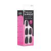 imageimPRESS Color PressOn Nails Halloween No Glue Needed Black Medium Coffin 33 CtThriller Night