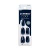imageKISS imPRESS Color No Glue Mani 30 Pcs Press On Nails Navy Dark Blue Medium Size Coffin Shape Simple Peel ampamp Press Easy Apply HasselFree Removal Essential Tools Included