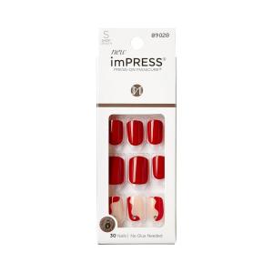 imageKISS imPRESS PressOn Manicure Fake Nails  Adore You Short Square Red Easy Press On Chip Proof Smudge Proof Waterproof No Dry Time Comfortable ampamp Secure Super Hold Adhesive  30 Count