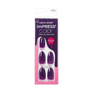 imageimPRESS Color PressOn Nails Halloween No Glue Needed Black Medium Coffin 33 CtLittle Monster