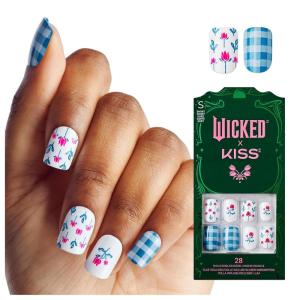 imageWICKED X KISS PressOn Nails  Waterproof ChipResistant ampamp SmudgeProof 28 Count Fake NailMarvelous Munchkinland