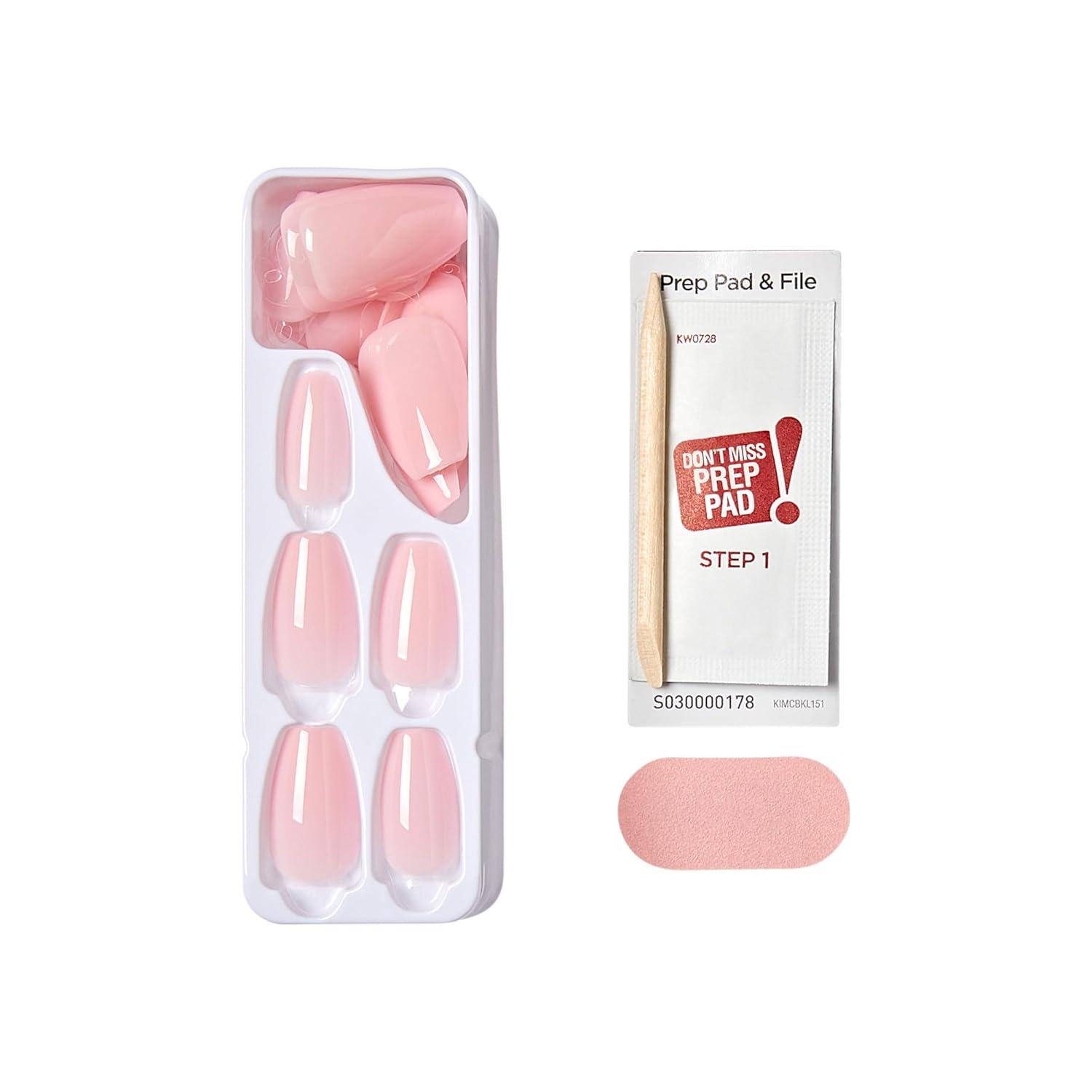 imageKISS imPRESS Color PressOn Manicure Fake Nails Ballroom  Short ampamp Square Solid White Ready To Wear Chip Proof Smudge Proof No Dry Time Mini File ampamp More  30 CountPink Dream