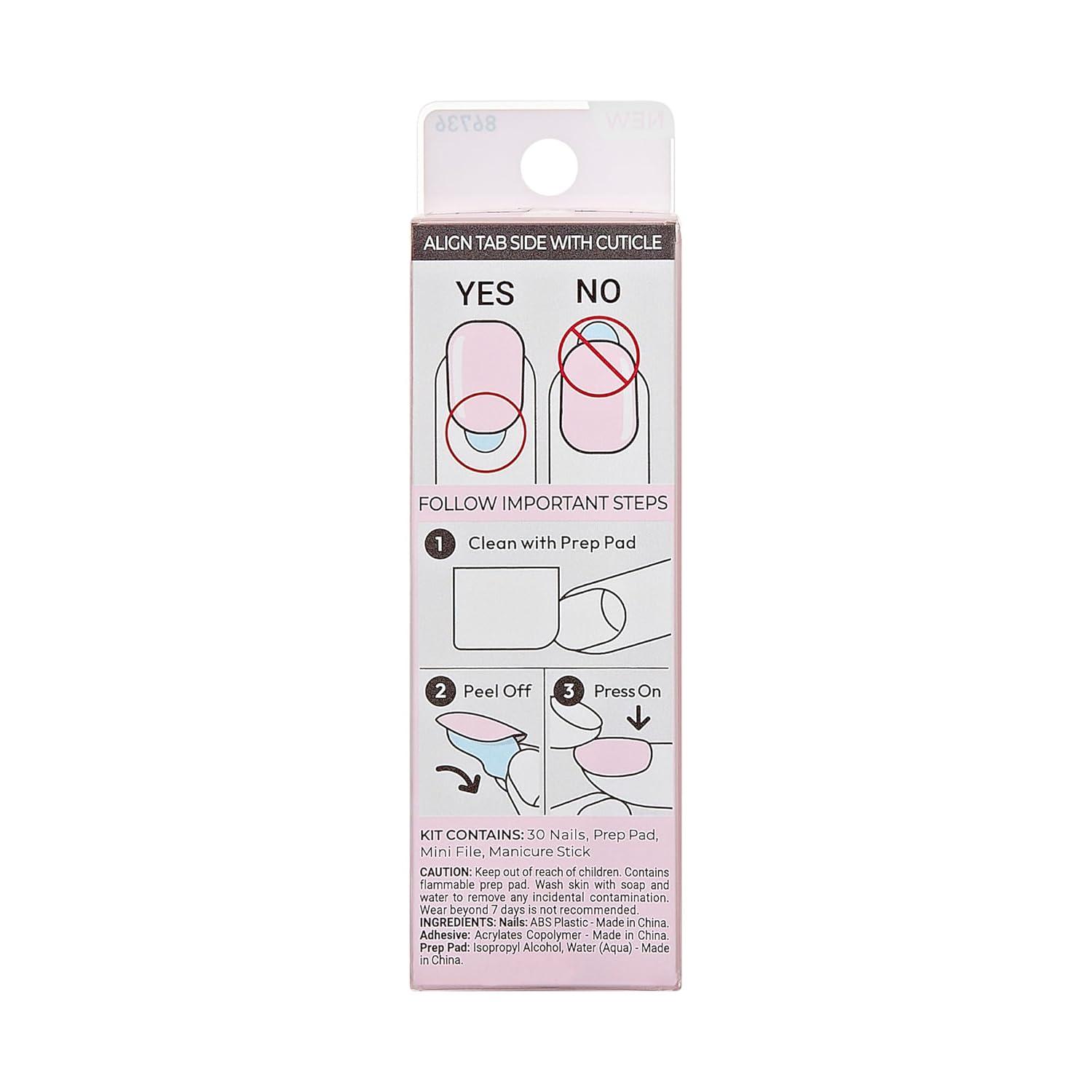 imageKISS imPRESS Color PressOn Manicure Fake Nails Ballroom  Short ampamp Square Solid White Ready To Wear Chip Proof Smudge Proof No Dry Time Mini File ampamp More  30 CountPink Dream