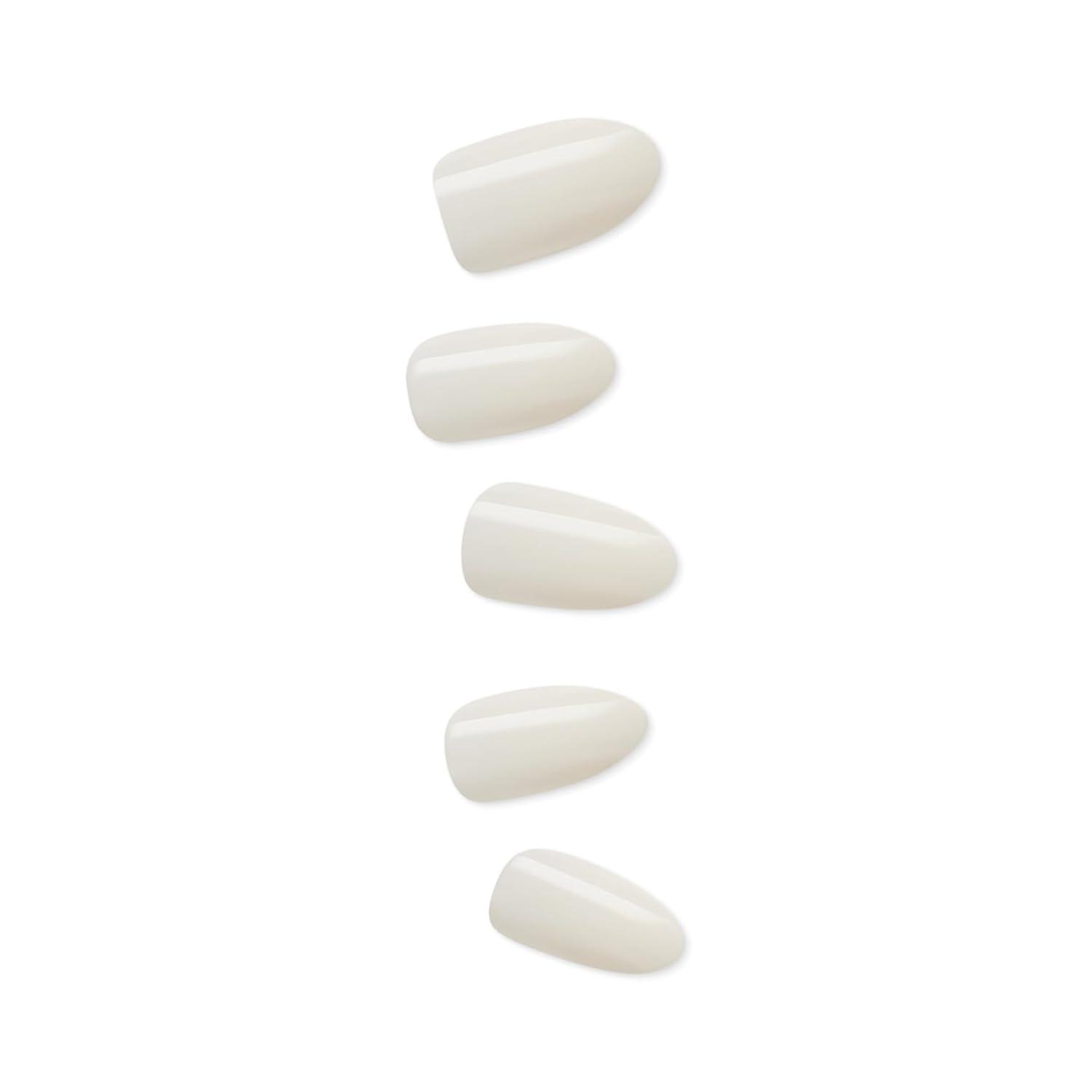 imageKISS imPRESS Color PressOn Manicure Fake Nails Ballroom  Short ampamp Square Solid White Ready To Wear Chip Proof Smudge Proof No Dry Time Mini File ampamp More  30 CountBallroom
