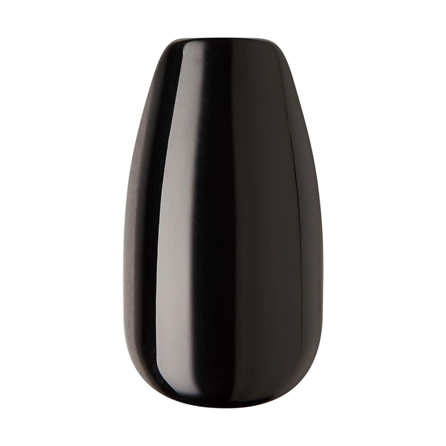 imageKISS imPRESS Color PressOn Manicure Fake Nails Ballroom  Short ampamp Square Solid White Ready To Wear Chip Proof Smudge Proof No Dry Time Mini File ampamp More  30 CountAll Black
