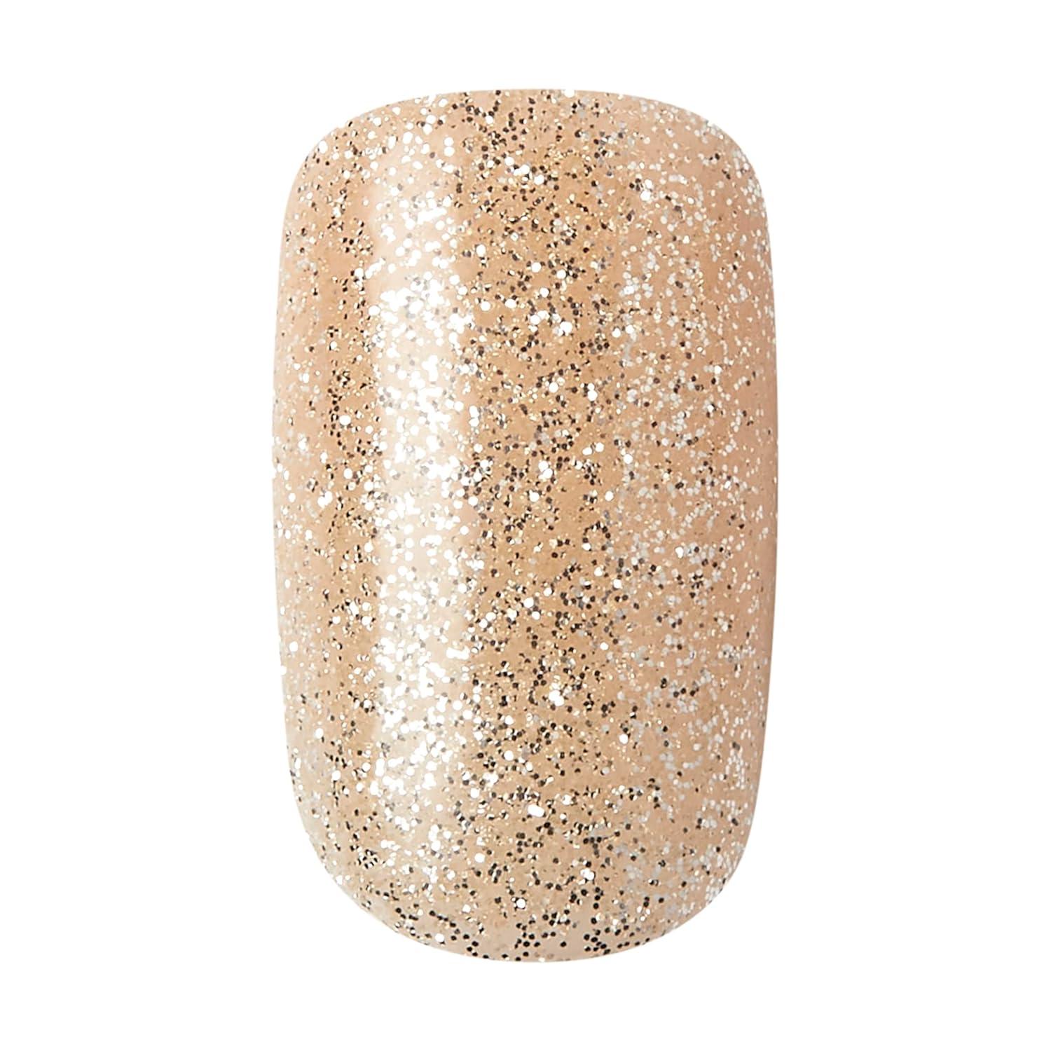 imageKISS imPRESS No Glue Mani Press On Nails Color YOLO Yellow Short Size Squoval Shape Includes 30 Nails Prep Pad Instructions Sheet 1 Manicure Stick 1 Mini FilePink with Diamonds