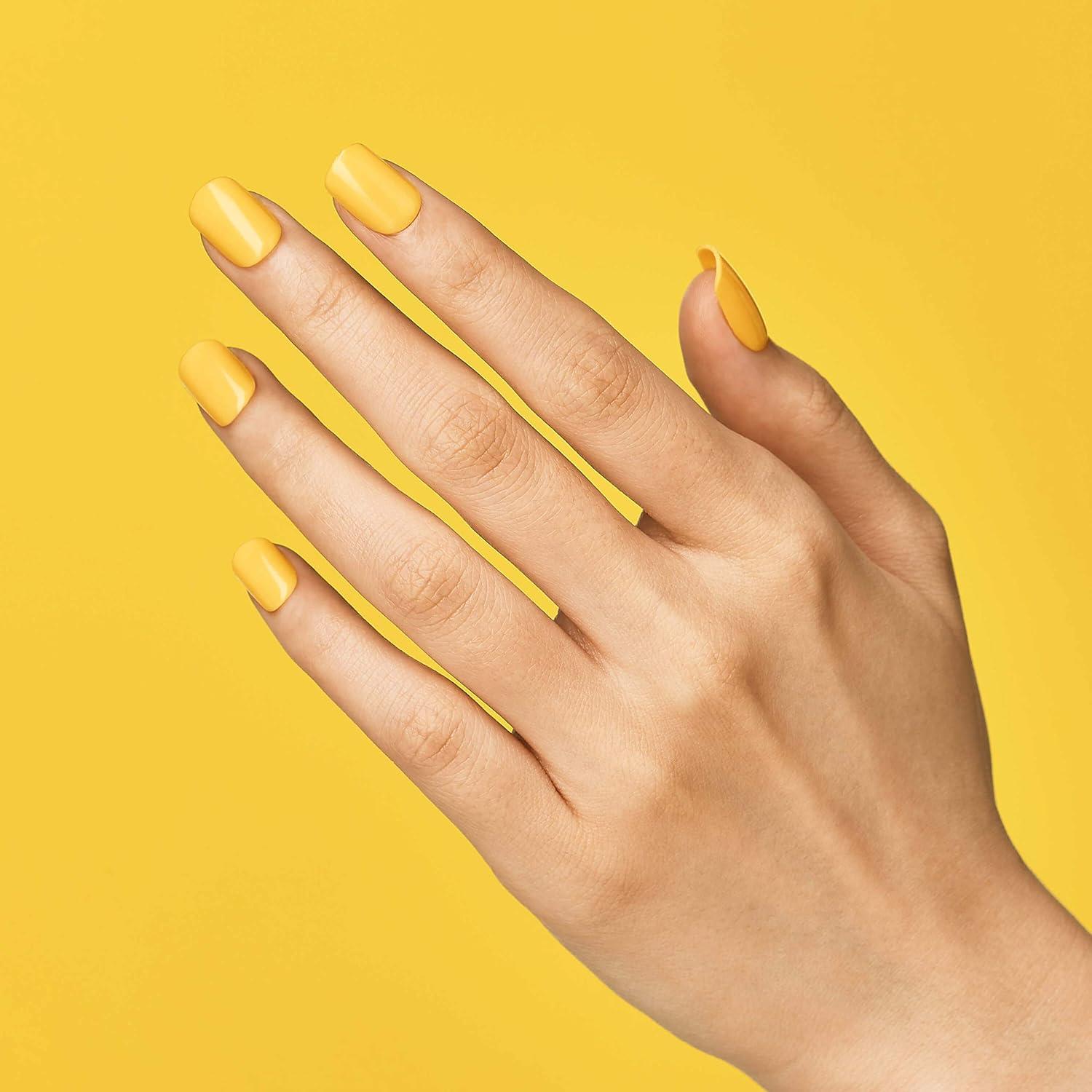 imageKISS imPRESS No Glue Mani Press On Nails Color YOLO Yellow Short Size Squoval Shape Includes 30 Nails Prep Pad Instructions Sheet 1 Manicure Stick 1 Mini FileYellow