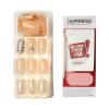 imageKISS imPRESS No Glue Mani Press On Nails Color YOLO Yellow Short Size Squoval Shape Includes 30 Nails Prep Pad Instructions Sheet 1 Manicure Stick 1 Mini FilePink with Diamonds