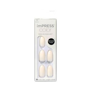 imageKISS imPRESS Color PressOn Manicure Fake Nails Ballroom  Short ampamp Square Solid White Ready To Wear Chip Proof Smudge Proof No Dry Time Mini File ampamp More  30 CountBallroom