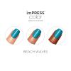 imageKISS imPRESS Color PressOn Manicure Gel Nail Kit PureFit Technology Short Length Beach Waves PolishFree Solid Color Mani Includes Prep Pad Mini File Cuticle Stick and 30 Fake Nails