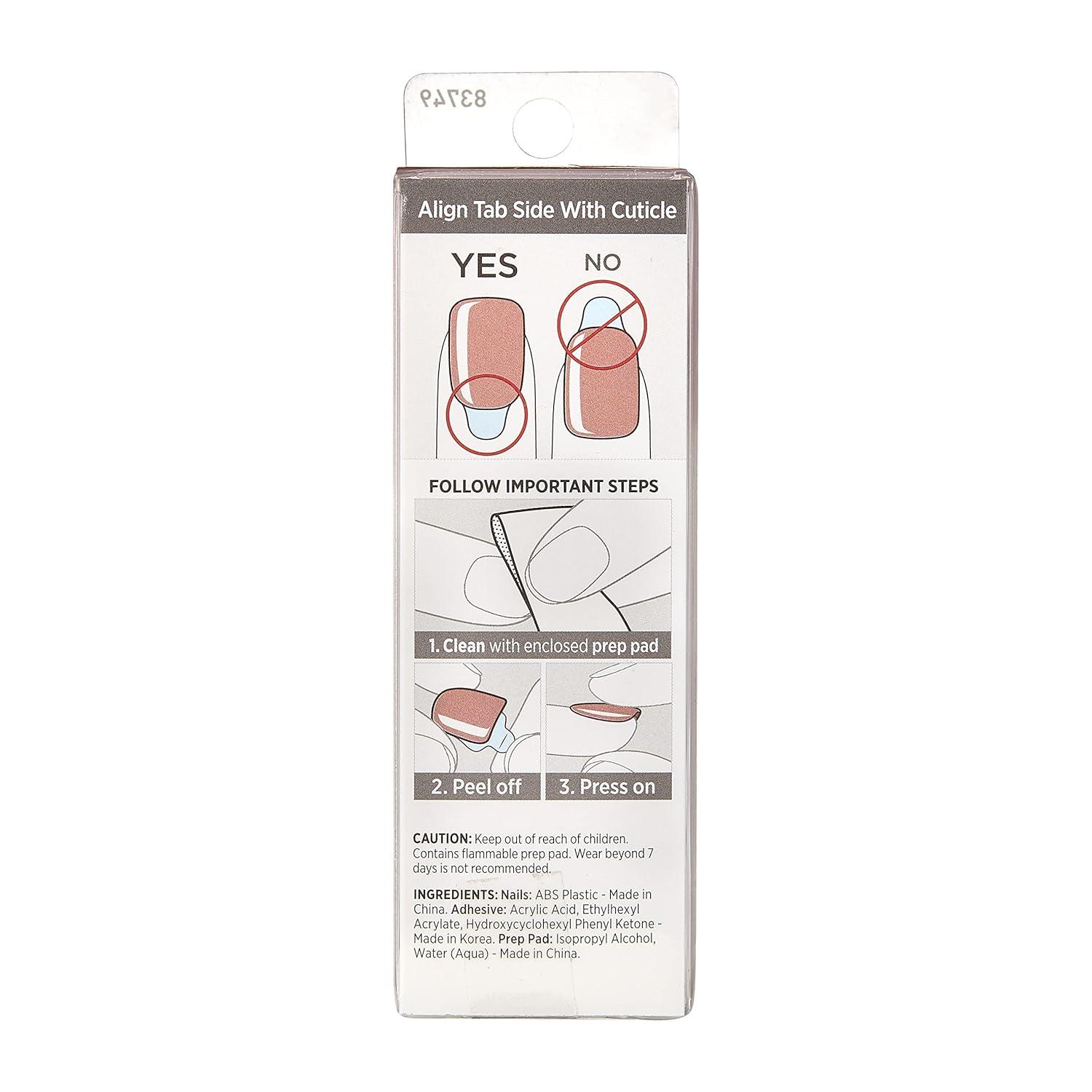 imageKISS imPRESS No Glue Mani Press On Nails Color Try Gray Gray Short Size Squoval Shape Includes 30 Nails Prep Pad Instructions Sheet 1 Manicure Stick 1 Mini FileSandbox