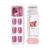 imageKISS imPRESS No Glue Mani Press On Nails Color Try Gray Gray Short Size Squoval Shape Includes 30 Nails Prep Pad Instructions Sheet 1 Manicure Stick 1 Mini FilePetal Pink