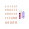 image:imageKISS CORE Press On Nails Nail glue included Curiosity White Medium Size Almond Shape Includes 32 Nails 2g Glue 1 Manicure Stick 1 Mini File