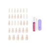 image:imageKISS GLAM Press On Nails Nail glue included Breath of Harmony White Long Size Coffin Shape Includes 32 Nails 2g Glue 1 Manicure Stick 1 Mini File