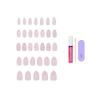 image:imageKISS GLAM Press On Nails Nail glue included Breeze of Bliss White Medium Size Almond Shape Includes 32 Nails 2g Glue 1 Manicure Stick 1 Mini File