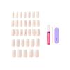 image:imageKISS GLAM Press On Nails Nail glue included Wrapped in Beauty White Long Size Square Shape Includes 32 Nails 2g Glue 1 Manicure Stick 1 Mini File