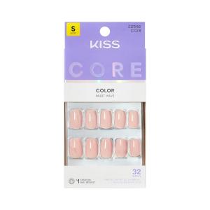 image:imageKISS CORE Press On Nails Nail glue included Aesthetic Pink Short Size Squoval Shape Includes 32 Nails 2g Glue 1 Manicure Stick 1 Mini File