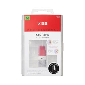 image:imageKISS PROFESSIONAL Press On Nails Nail glue included Luminous Clear Medium Size Coffin Shape Includes 140 Nails 3g Glue
