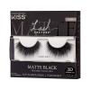 image:imageKISS Matte Black False Eyelashes Matte Velvet 16mm Includes 1 Pair Of Lash Easy to Apply Reusable Lash Clusters1 pair Pack of 1
