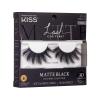 image:imageKISS Matte Black False Eyelashes Matte Velvet 16mm Includes 1 Pair Of Lash Easy to Apply Reusable Lash Clusters1 pair Pack of 1