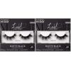 image:imageKISS Matte Black False Eyelashes Matte Velvet 16mm Includes 1 Pair Of Lash Easy to Apply Reusable Lash Clusters1 pair Pack of 2