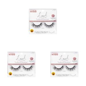 image:imageKISS Lash Couture Naked Drama Collection False Eyelashes Multipack 01 with Cushion Flexi Band Style Ruffle Full amp Fluffy Volume 4 Pairs Fake Eyelashes1 pair Pack of 3