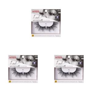 image:imageKISS Lash Couture Triple Pushup False Eyelashes Halloween 02 Includes Contact Lens Friendly Easy to Apply Reusable Strip Lashes1 Pair Pack of 3