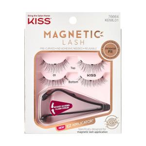 image:imageKISS Magnetic Lash 01 Synthetic False Eyelashes with Magnets Under and Over Your Upper Lashes No Glue Needed Lightweight Reusable Contact Lens Friendly Cruelty Free with Lash Applicator 1 PairMagnetic Lash