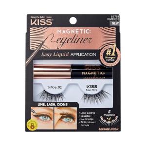 image:imageKISS Magnetic Lash 01 Synthetic False Eyelashes with Magnets Under and Over Your Upper Lashes No Glue Needed Lightweight Reusable Contact Lens Friendly Cruelty Free with Lash Applicator 1 PairEntice