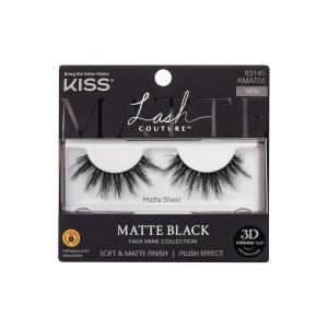 image:imageKISS Matte Black False Eyelashes Matte Sheer 16mm Includes 1 Pair Of Lash Easy to Apply Reusable Lash Clusters