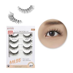 image:imageKISS My Lash But Better False Eyelashes Multipack Bare Affair 12mm Superfine Band Technology Easy to Apply Reusable Lightweight Voluminous Comfortable Includes 4 Pairs Of Strip Lashes