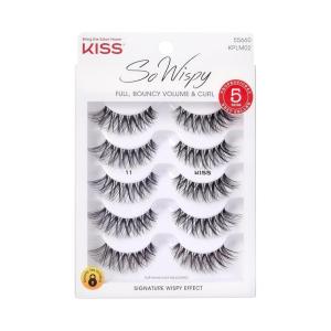 image:imageKISS So Wispy False Eyelashes Style 11 12mm Includes 5 Pairs Of Lashes Easy to Apply Reusable Lash ClustersMaximum Volume  Multi Pack