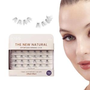 image:imageKISS The New Natural False Eyelashes Neo 12mm14mm Includes 24 Wisps Easy to Apply Reusable Lash Clusters4 pair Pack of 1