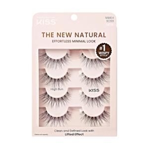 image:imageKISS The New Natural False Eyelashes Pearl Earring 12mm Includes 4 Pairs Of Lashes Easy to Apply Reusable Lash ClustersHigh Bun