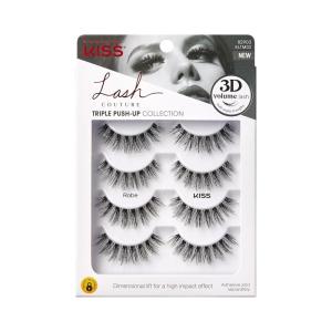 image:imageKISS Triple PushUp False Eyelashes Teddy 12mm Includes 1 Pair Of Lash Easy to Apply Reusable Lash ClustersRobe