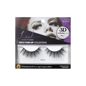image:imageKISS Triple PushUp False Eyelashes Teddy 12mm Includes 1 Pair Of Lash Easy to Apply Reusable Lash ClustersTeddy