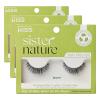 image:imageKISS Sister Nature Vegan False Eyelashes Ivy 14 mm Includes 1 Pair Of Lash Contact Lens Friendly Easy to Apply Reusable Strip Lashes Pack of 31 pair Pack of 3