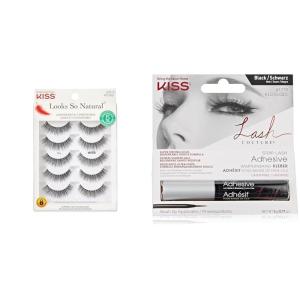image:imageKISS Looks So Natural False Eyelashes Shy 12mm 5 Pairs Lash Couture Lash Glue Black Adhesive Strip Lashes