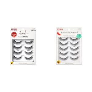 image:imageKISS Lash Couture Jubilee 4Pack 10 mm amp Looks So Natural Shy 5Pack 12 mm False Eyelashes