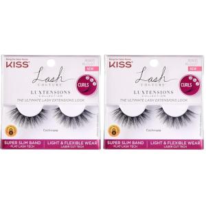 image:imageKISS Lash Couture LuXtensions Collection False Eyelashes Flat Lash Technology Super Slim Lash Band Real Lash Extension Fibers Reusable Style Cashmere 14mm 1 Pair Strip Lashes Pack of 2