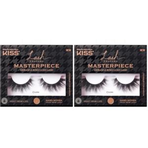 image:imageKISS Lash Couture Masterpiece False Eyelashes Cruise 12 mm Contact Lens Friendly Easy to Apply HandWoven Faux Mink Reusable Strip Lashes Includes 1 Pair of Lashes Pack of 2