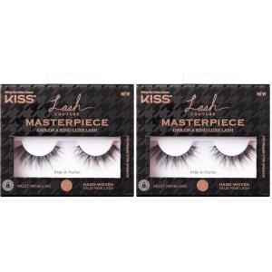 image:imageKISS Lash Couture Masterpiece HandWoven Faux Mink False Eyelashes Style PrtPorter 12mm Easy to Apply Reusable Vegan Cruelty Free 1 Pair Strip Lashes Pack of 2PrtPorter