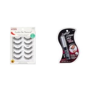 image:imageKISS Looks So Natural False Eyelashes amp iEnvy by KISS Super Strong Hold Eyelash Adhesive Waterproof LongLasting Strip Lash Glue NaturalLooking Allergy amp Latex Free with Brush Applicator Black