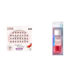 image:imageKISS Looks So Natural Trio Lash Medium Combo Pack with 30 Short amp Medium Lengths Falscara Remover for Lash Adhesive amp False Eyelash Wisps Includes 1 Bottle of Lash Remover Net Wt 50 ml
