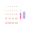 image:imageKISS CORE Press On Nails Nail glue included Two of a Kind White Short Size Squoval Shape Includes 26 Toenails 2g Glue 1 Manicure Stick 1 Mini File
