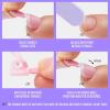 image:imageKISS CORE Press On Nails Nail glue included Two of a Kind White Short Size Squoval Shape Includes 26 Toenails 2g Glue 1 Manicure Stick 1 Mini File