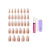 image:imageKISS GLAM Press On Nails Nail glue included Day n Night Beige Long Size Almond Shape Includes 32 Nails 2g Glue 1 Manicure Stick 1 Mini File
